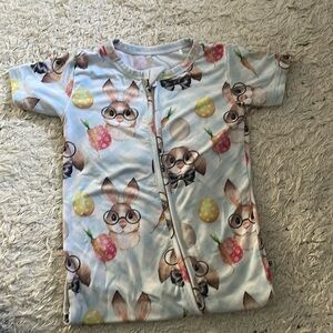 Bums and Roses Short Sleeve Romper